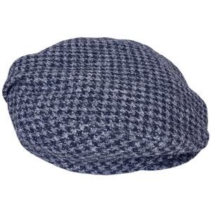Vtg L.L. BEAN Harris Tweed Houndstooth Wool Newsboy Driving Cap Gore-Tex *Flaws*